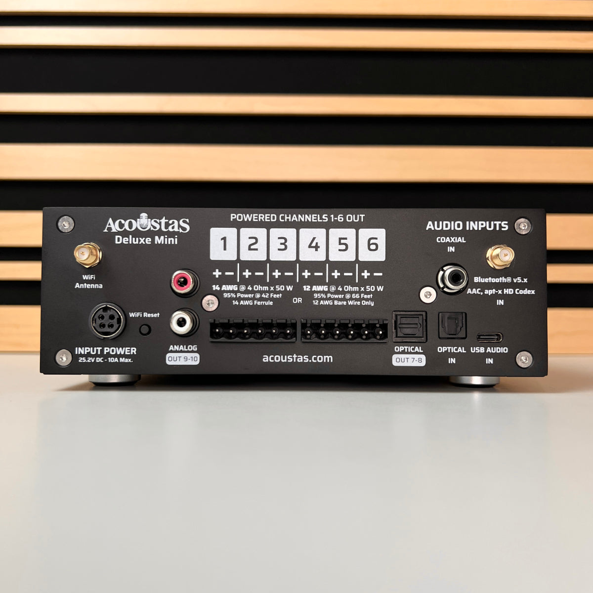 Acoustas AC650 DSP Amplifier - Deluxe Mini Edition in Stealth Black